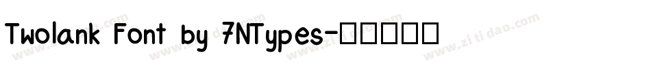 Twolank Font by 7NTypes字体转换
